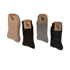 Qorux Alpaca Wool Socks | Lightweight & Thick | Set of 4