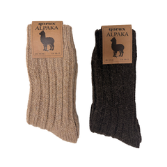 Qorux Alpaca Wool Socks | Lightweight & Thick | Set of 2