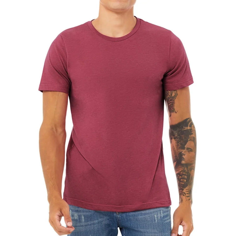 CrewneckTShirtHeatherRaspberry