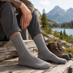 Qorux Alpaca Wool Socks | Lightweight & Thick | Set of 2