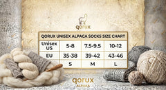 Qorux Alpaca Wool Socks | Lightweight & Thick | Set of 2