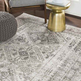 Jules Traditional Light Gray/White/Charcoal Area Rug