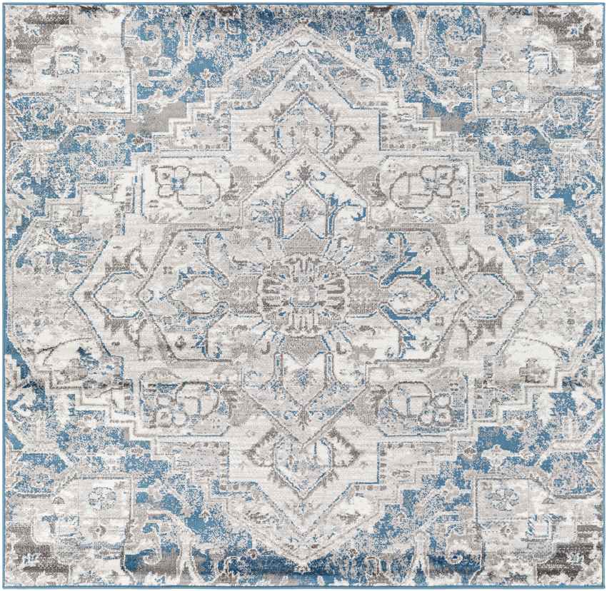 Angelo Traditional Ivory/Blue Area Rug