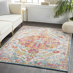 Olivia Traditional Saffron/Teal Area Rug