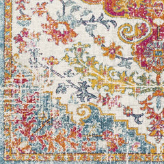 Olivia Traditional Saffron/Teal Area Rug