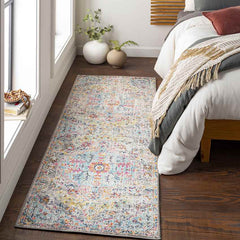 Olivia Traditional Teal/Beige Area Rug