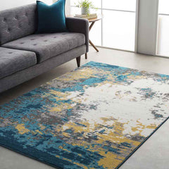 Loenzo Modern Aqua Area Rug