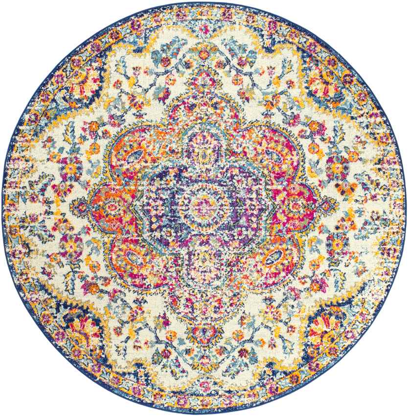 Lola Traditional Pink/Saffron Area Rug