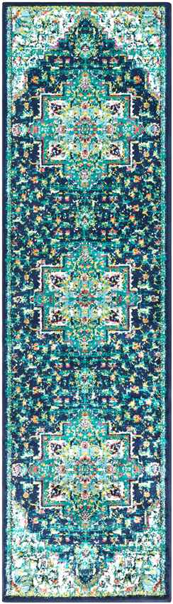 Metz Traditional Teal Area Rug