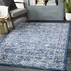 Beauvais Traditional Navy Area Rug
