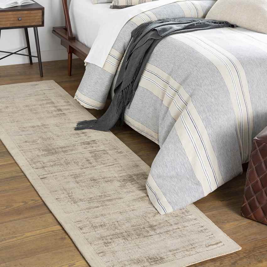 Les Lilas Modern Khaki Area Rug