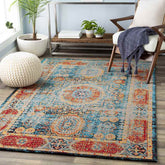 Pesaro Traditional Bright Blue Area Rug