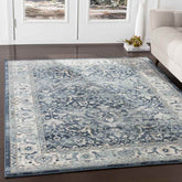 Legnano Traditional Navy Area Rug