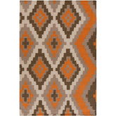 Ailey Global Orange/Gray Area Rug