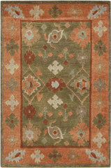 Allakaket Global Dark Green/Burnt Orange Area Rug