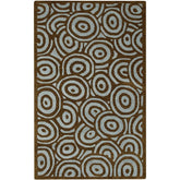 Anvik Modern Brown/Spa Blue Area Rug