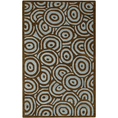 Anvik Modern Brown/Spa Blue Area Rug
