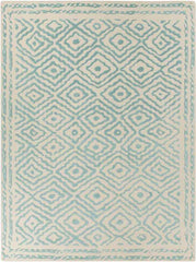 Ashland Modern Teal/Beige Area Rug