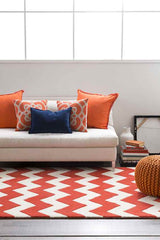 Zwiep Modern Orange/Ivory Area Rug