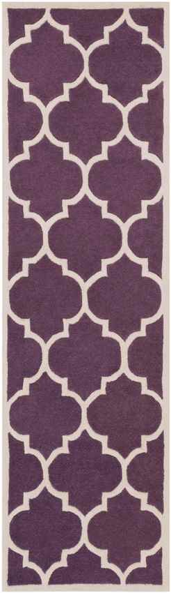 Azusa Modern Purple/Off-White Area Rug