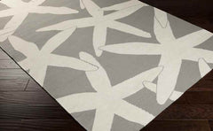 Blevins Coastal Light Gray & White Area Rug