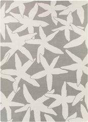 Blevins Coastal Light Gray & White Area Rug