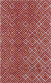 Brewton Modern Red Area Rug