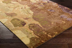 Brinson Modern Gold/Brown Area Rug