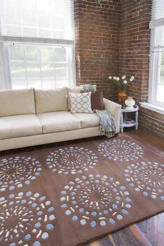 Wisch Cottage Dark Brown Area Rug
