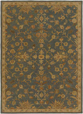 Rossburn Traditional Charcoal/Tan Area Rug