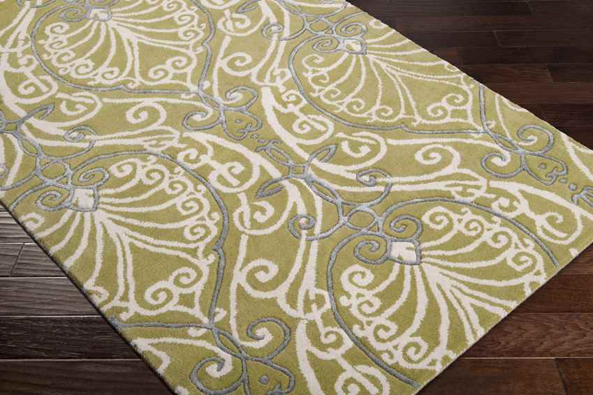 Callahan Traditional Ivory/White/Sky Blue Area Rug