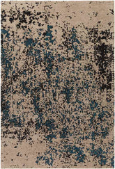 Coalville Modern Dark Teal/Grey/Black Area Rug