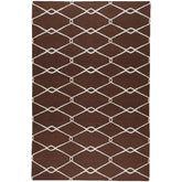 Dunsmuir Modern Chocolate and Ivory Area Rug