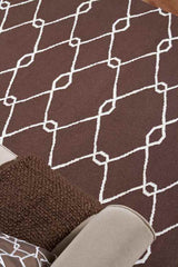 Dunsmuir Modern Chocolate and Ivory Area Rug