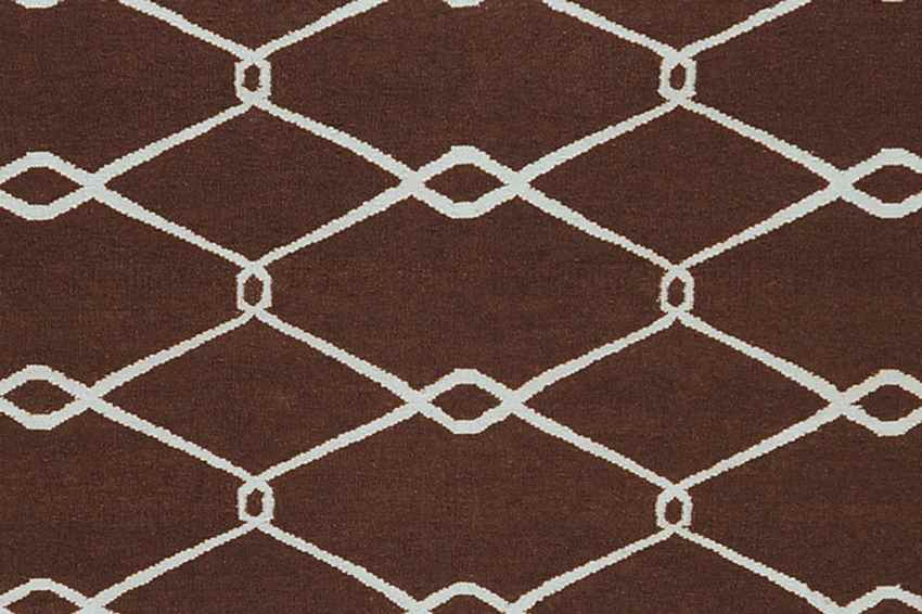 Dunsmuir Modern Chocolate and Ivory Area Rug