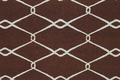 Dunsmuir Modern Chocolate and Ivory Area Rug