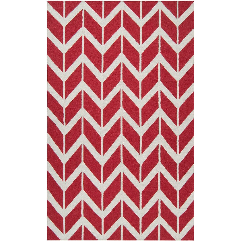 Dyer Modern Red Area Rug