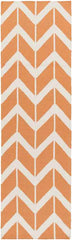 Dyer Modern Bright Orange/Cream Area Rug