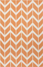 Dyer Modern Bright Orange/Cream Area Rug