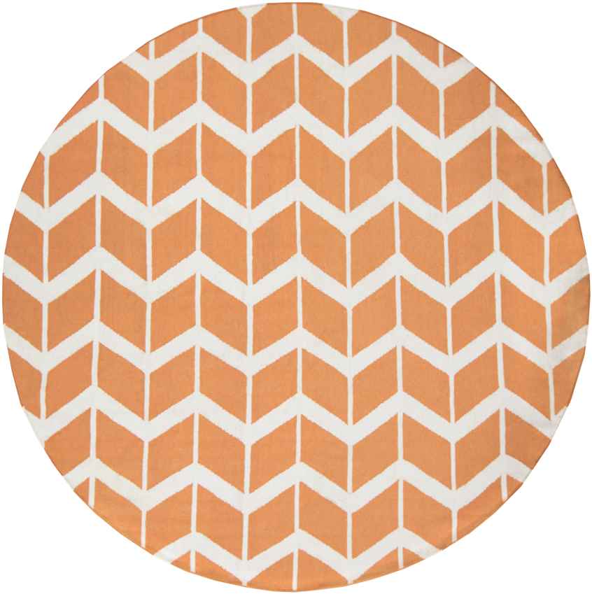Dyer Modern Bright Orange/Cream Area Rug