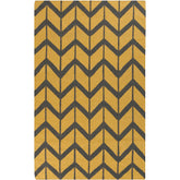 Dyer Modern Bright Yellow/Charcoal Area Rug