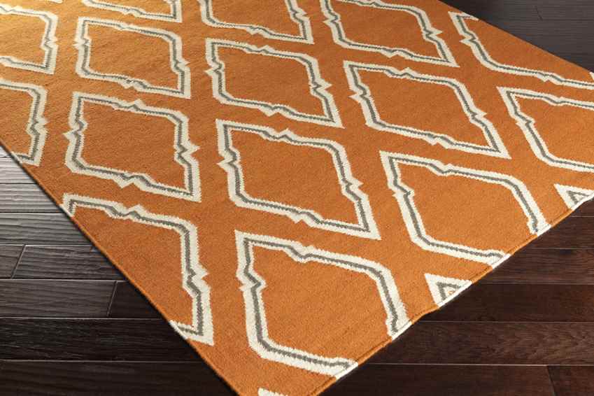 Duval Modern Burnt Orange Area Rug
