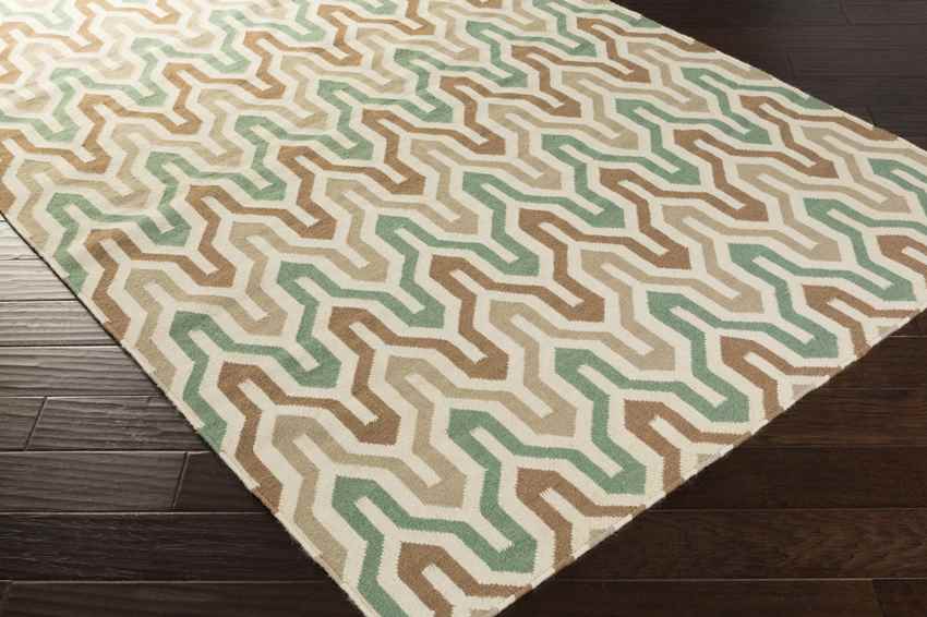 Earle Modern Orange/White Area Rug