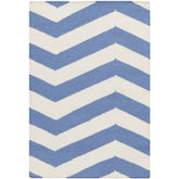 Emelle Modern Periwinkle/White Area Rug