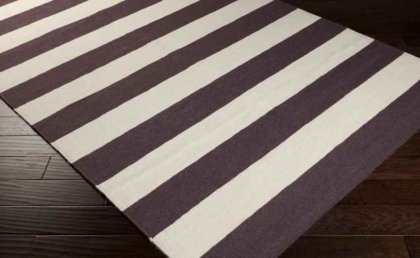 Nathaly Modern Eggplant/Beige Area Rug