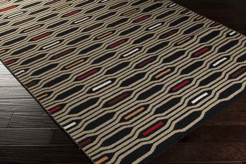 Fairfax Modern Black Olive Area Rug