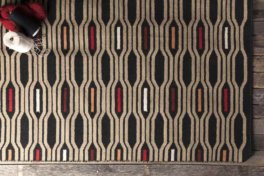 Fairfax Modern Black Olive Area Rug