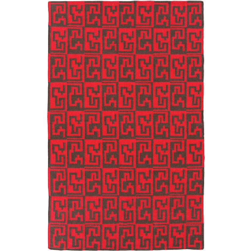 Fairhope Modern Red/Black Area Rug