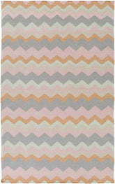 Weende Modern Brown/Pink/Green Area Rug