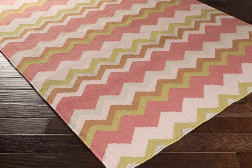 Weende Modern Pink/Green Area Rug